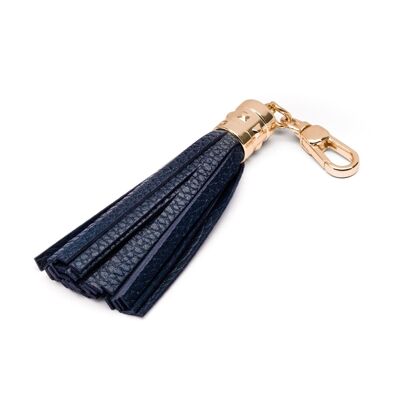 Decorative Leather Tassel - Navy - Navy