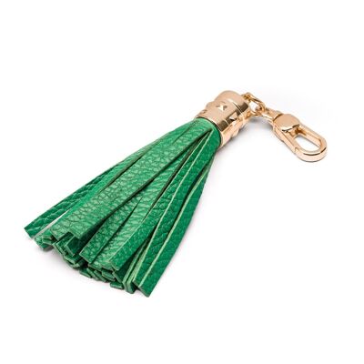 Decorative Leather Tassel - Emerald Green - Emerald green