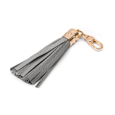 Decorative Leather Tassel - Grey - Grey