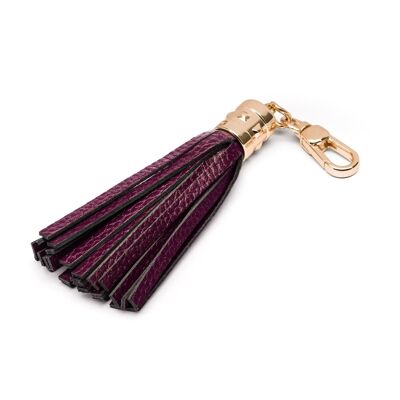 Decorative Leather Tassel - Purple - Purple
