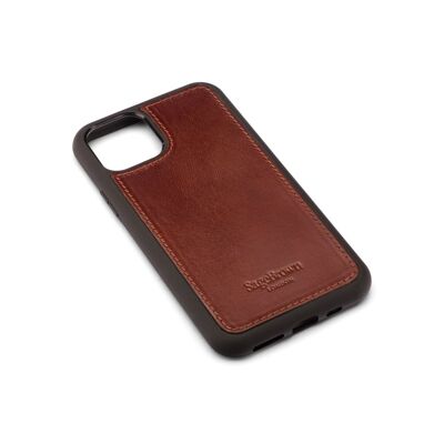 iPhone 11 Pro Max Protective Leather Cover - Dark Tan - Dark tan