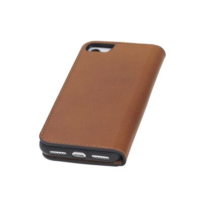 iPhone 7 and 8 Wallet Case - Havana Tan With Green - Havana tan with green - Helvetica/silver