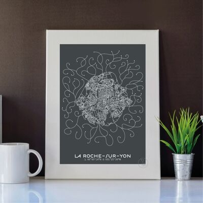 Karte La Roche Sur Yon Noir