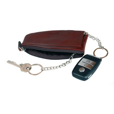 Large Leather Key Case - Brown - Brown