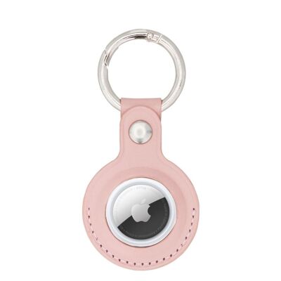 Leather AirTag Key Fob - Pink - Pink