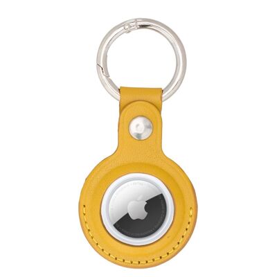 Leather AirTag Key Fob - Yellow - Yellow
