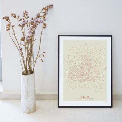 Mapa Lille Beige