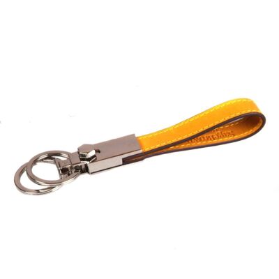 Leather Detachable Key Ring - Yellow - Yellow