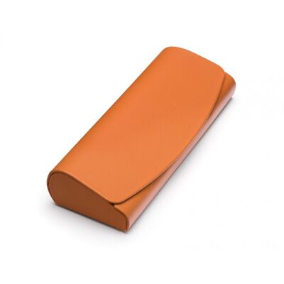 Leather Hard Shell Eyeglasses Case - Light Tan - Light tan