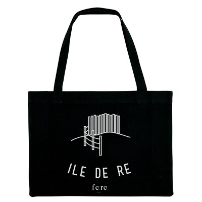 Shopping Bag XL France - Noir - ile de ré