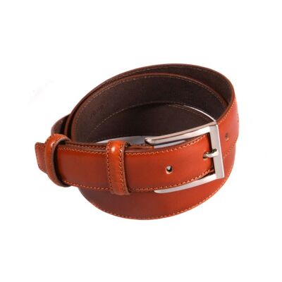 Leather Men's Skinny Belt - Light Tan - Light tan 34"/ 86.5cm