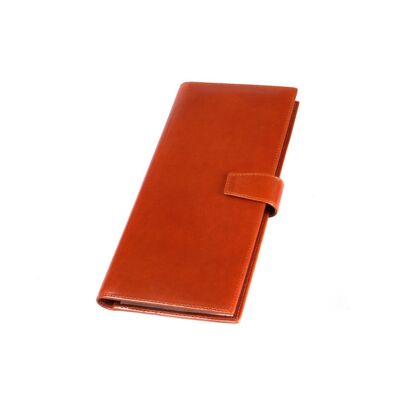 Leather Multiple Business Card Wallet - Havana Tan - Havana tan - Helvetica/ blind