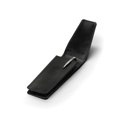 Leather Pen Holder - Black - Black