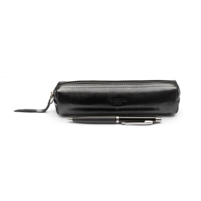Leather Pencil Case - Black - Black