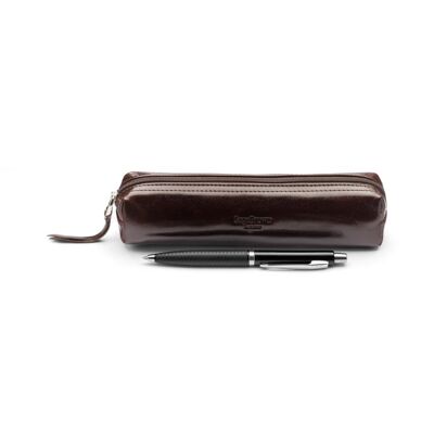 Leather Pencil Case - Brown - Brown