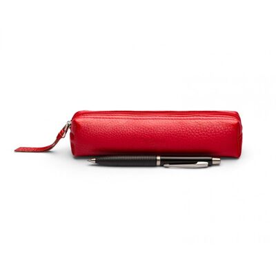 Leather Pencil Case - Red Full Grain - Red full grain
