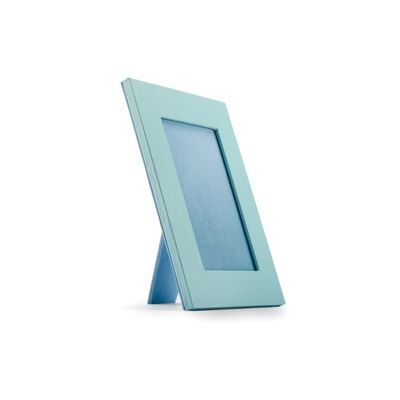 Luxury Leather 6x4 Inch Photo Frame - Baby Blue - Baby blue