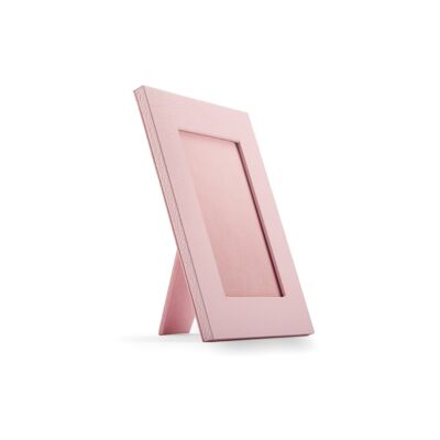 Luxury Leather 6x4 Inch Photo Frame - Baby Pink - Baby pink