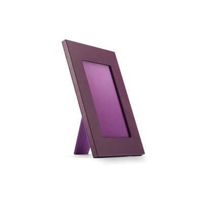 Luxury Leather 6x4 Inch Photo Frame - Purple - Purple
