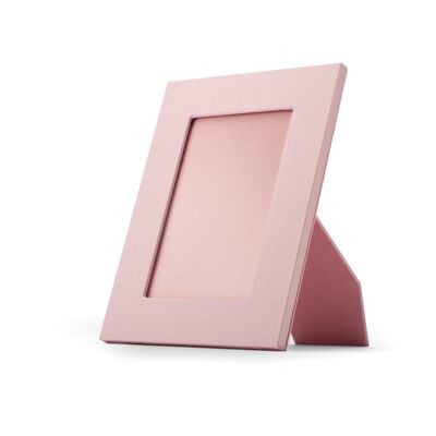 Luxury Leather 8x6 Inch Photo Frame - Baby Pink - Baby pink