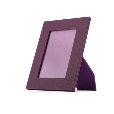 Luxury Leather 8x6 Inch Photo Frame - Purple - Purple