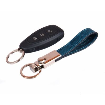 Real Croc Detachable Key Ring - Turquoise - Turquoise