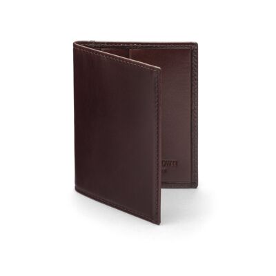 Slim Leather Credit Card Case With RFID Protection - Brown - Brown