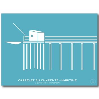 Carrelet de Charente Maritime Bleu 2