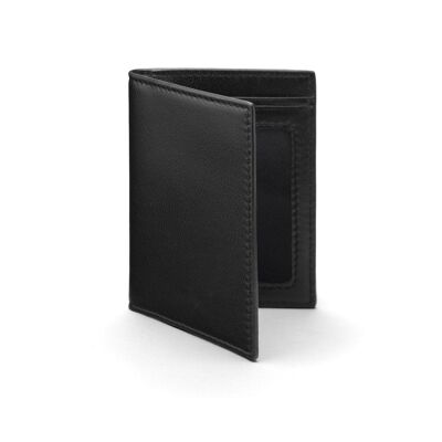 Soft Leather Credit Card Case, RFID Protection - Black - Black
