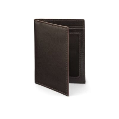 Soft Leather Credit Card Case, RFID Protection - Brown - Brown