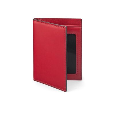 Soft Leather Credit Card Case, RFID Protection - Red - Red