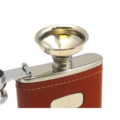 Stainless Hip Flask Funnel - Steel - Steel - Helvetica/gold