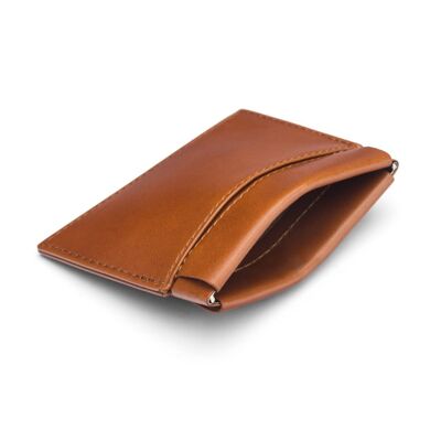 Traditional Leather Squeeze Spring Coin Purse - Havana Tan - Havana tan - Helvetica/silver