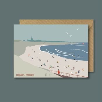 Longsands, Tynemouth Card. Balades d'hiver - 1 Carte Unique 1