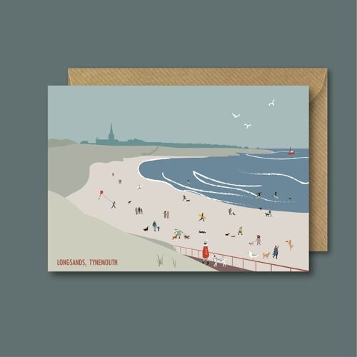 Longsands, Tynemouth Card. Winter walks - Pack of 5