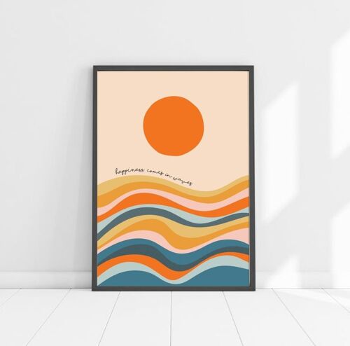 Personalised - Sea and Waves Print , A3 print