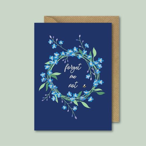 Forget Me Not Card - 1 Single Card (£2.00) ,