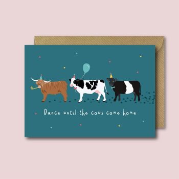 Carte d'anniversaire Vache - Paquet de 10 1