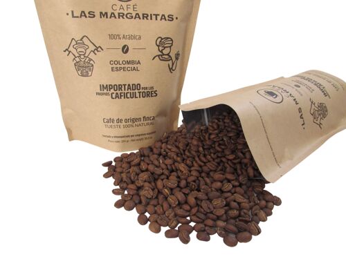 Cafe en grano tueste natural de origen finca de Colombia 100% arabica +83puntos SCA