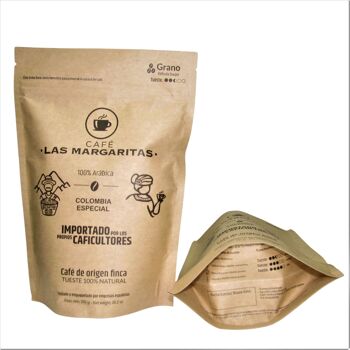 Grains de café torréfiés naturellement provenant d'une ferme colombienne, 100 % Arabica +83 points SCA 3