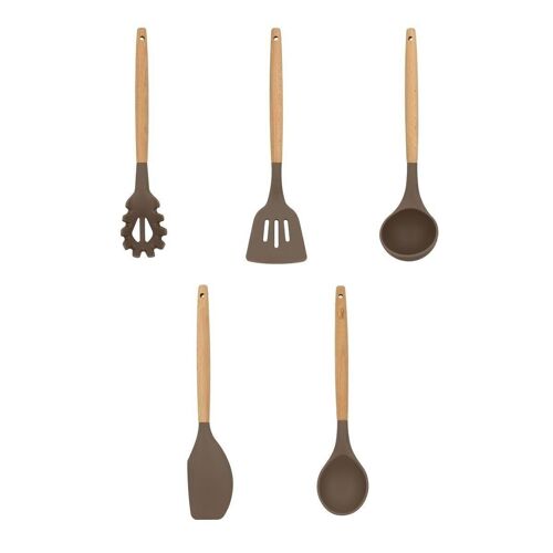 Set 5 ustensiles eliott
silicone manche en bois