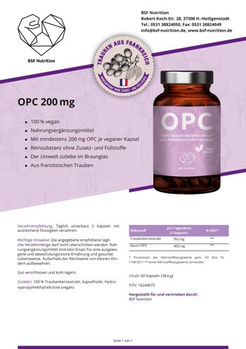 OPC 100% extrait de pépins de raisin 60 gélules 3