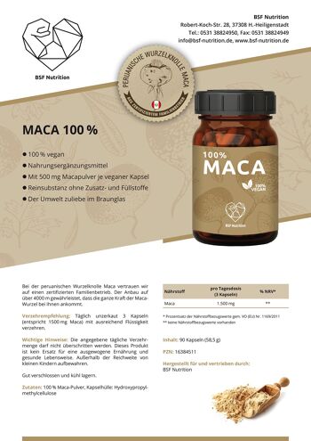 100% Maca 90 gélules 3