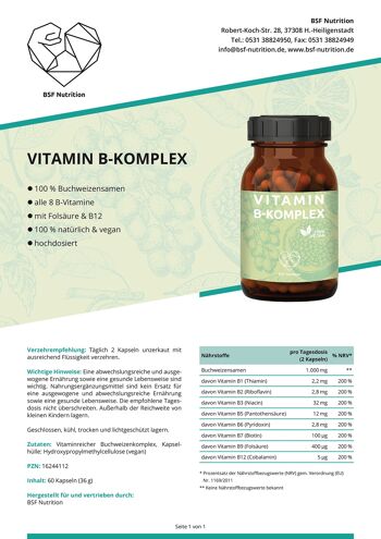 Complexe Vitamine B 60 gélules 3