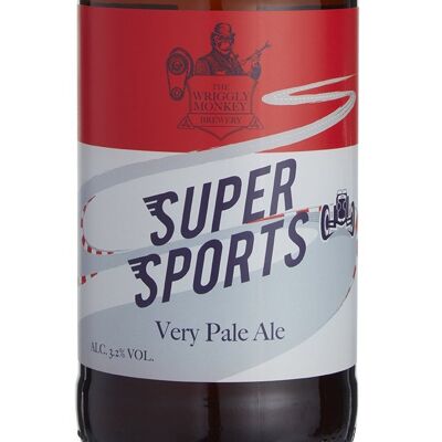 12 x 500 ml Flaschen - Super Sports - 3,2 % sehr helles Ale