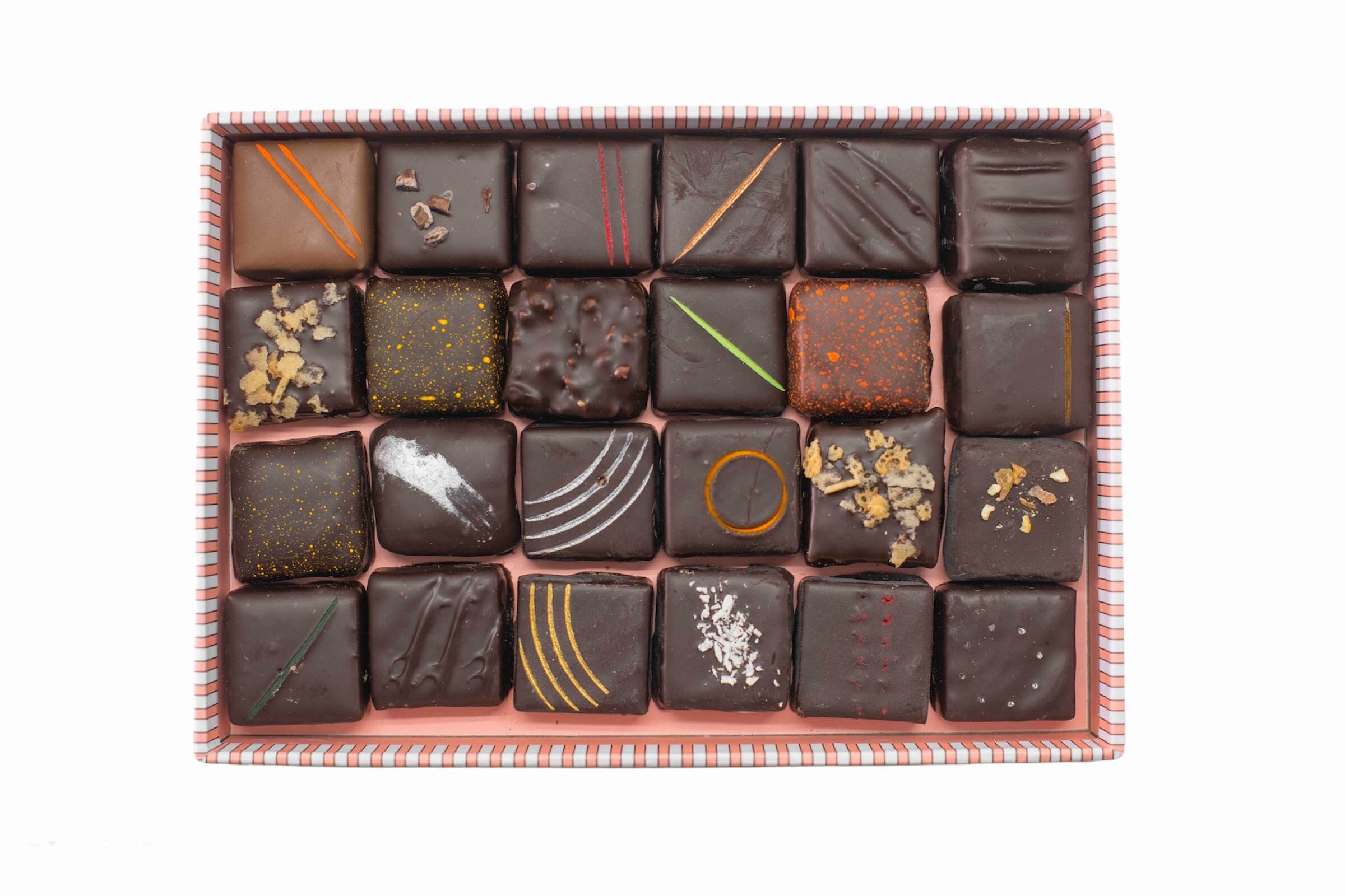 Schachtel mit 24 Pralinen