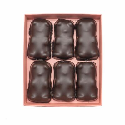 Dark chocolate bears x6