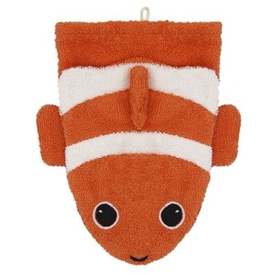 ORGANIC washcloth clownfish - large