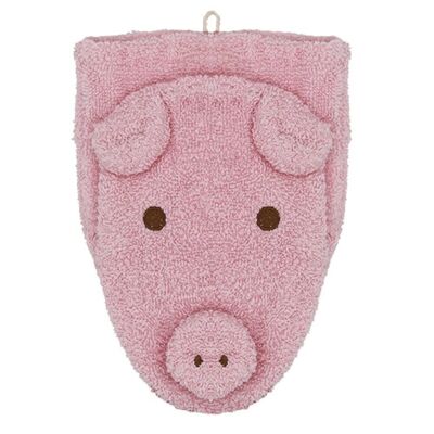 Gant de toilette BIO cochon - grand