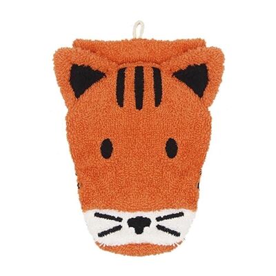 ORGANIC washcloth tiger - small